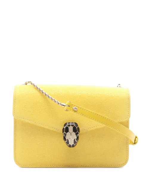 Bvlgari Pre-Owned 2010-2026 Small Galuchat and Calfskin Serpenti Forever crossbody bag