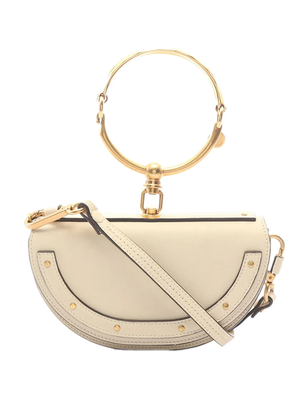 Chloé Pre-Owned 2017-2019 Leather Nile Bracelet Minaudiere satchel - Toni neutri