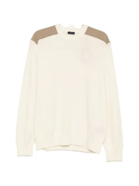 Paul & Shark contrast-panel crew-neck sweater