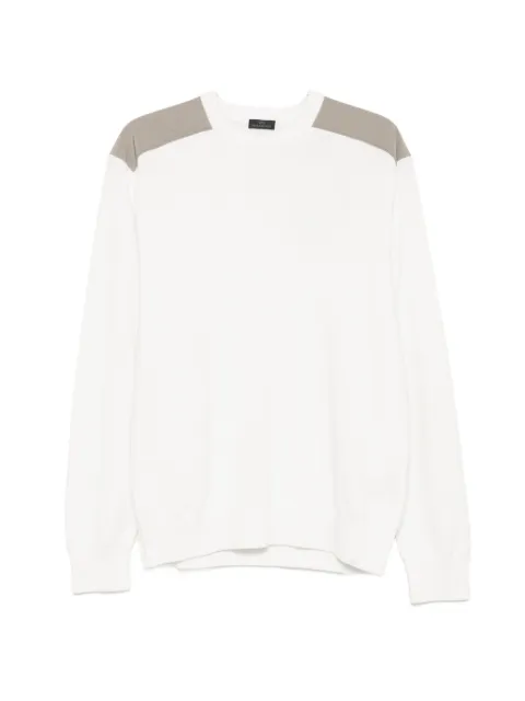 Paul & Shark contrast-panel crew-neck sweater