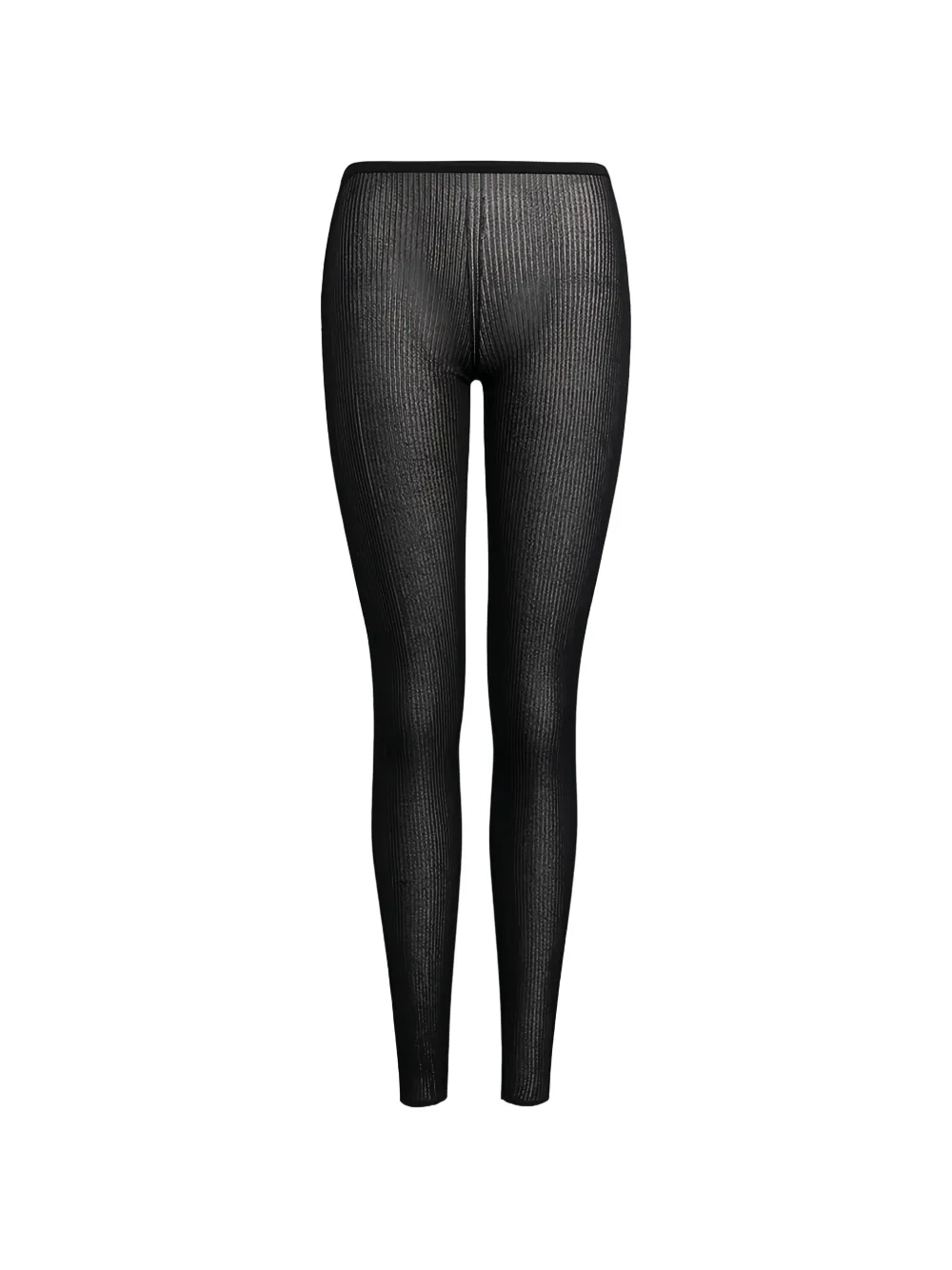 DONDUP ribbed-knit leggings - Schwarz