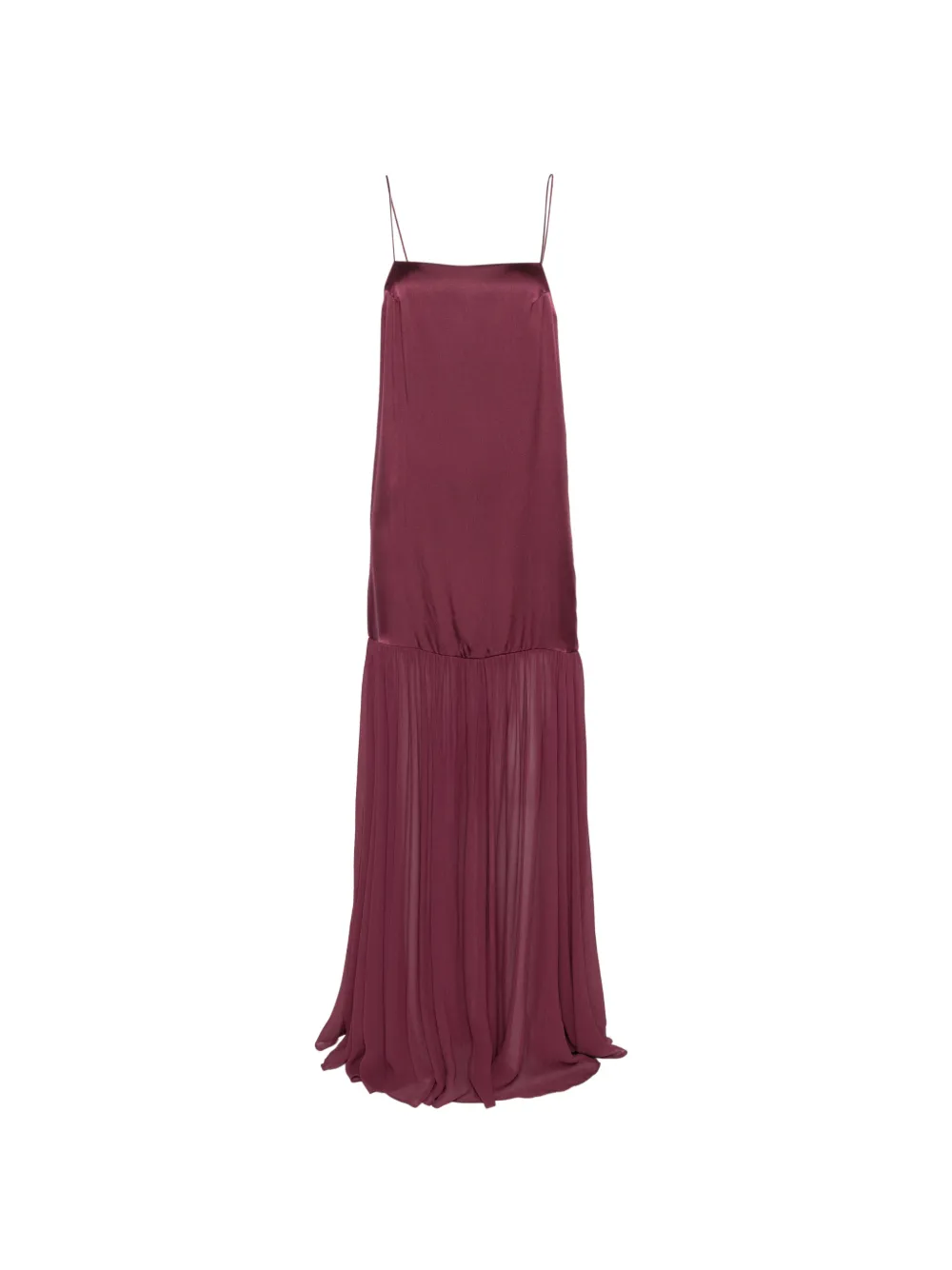 ANINE BING Clementine pleated-skirt maxi dress - Rosso