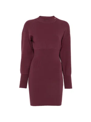 Retrofete Sydonie Knitted ruffled-hem Mini Dress | Pink