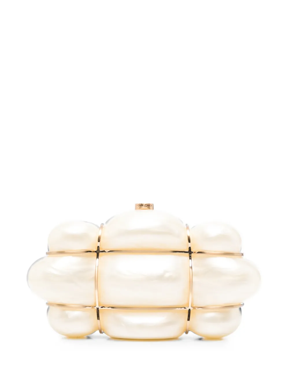 Cult Gaia Bolla pearl-effect clutch bag - Toni neutri