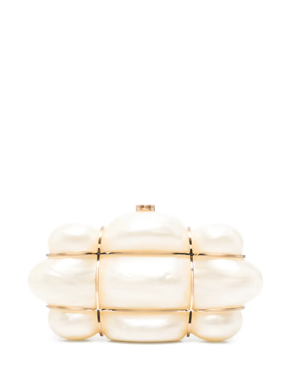 Cult Gaia Bolla pearl-effect clutch bag - Toni neutri