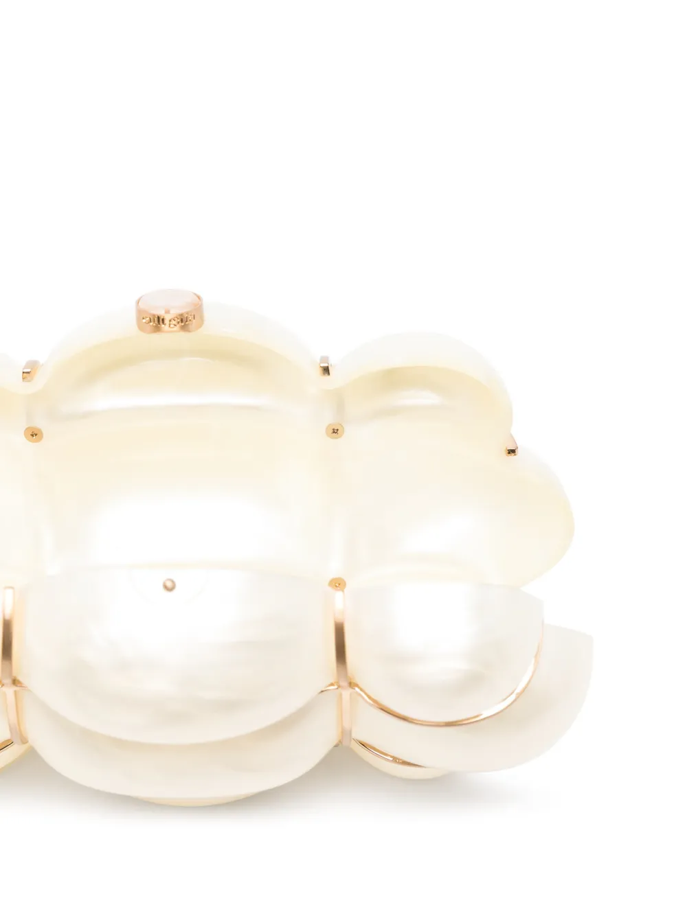Cult Gaia Bolla clutch met parel-effect Beige