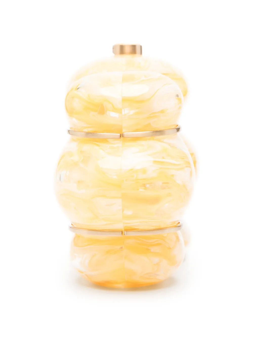 Cult Gaia Bolla clutch met marmer-effect Geel