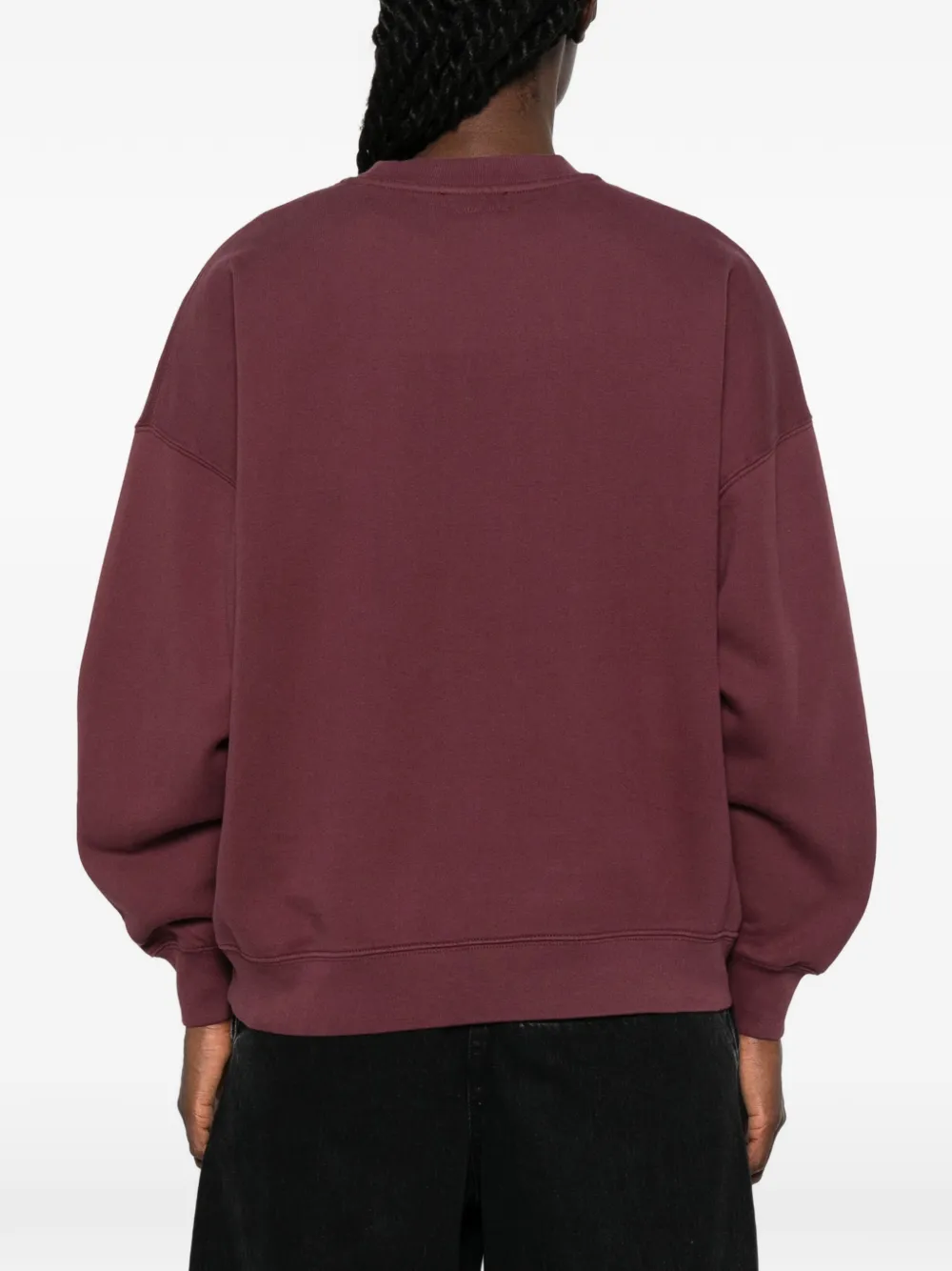 ANINE BING Miles sweater met logopatch Rood