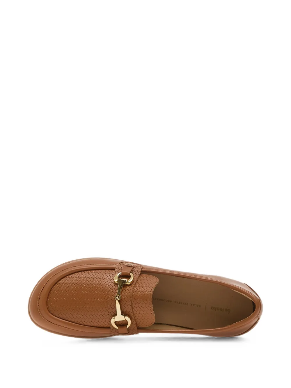 Be Lenka Divella woven-panel horsebit loafers Bruin