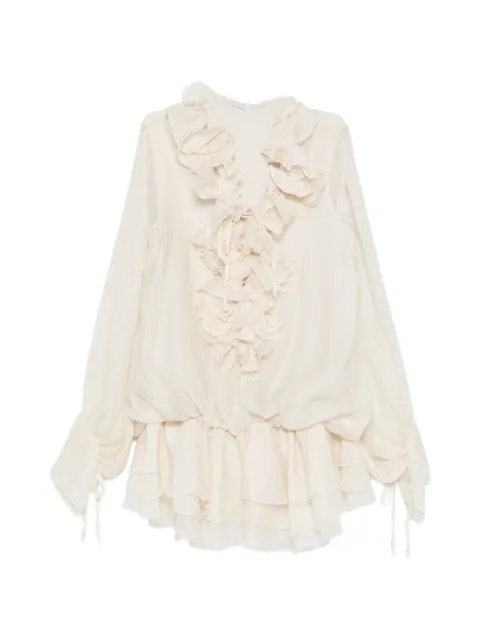 Paper Lace vestido corto Barbie con volantes