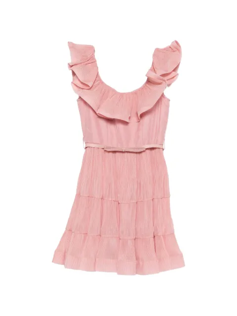 Paper Lace Bon Bon ruffled tiered mini dress