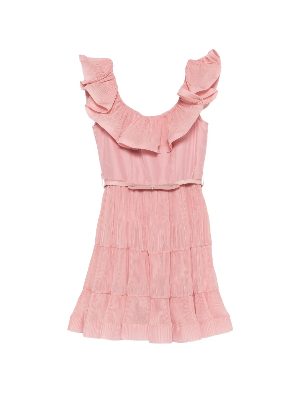 Paper Lace Bon Bon ruffled tiered mini dress
