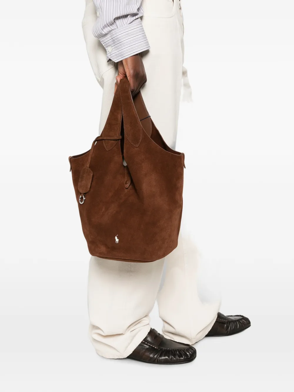 Polo Ralph Lauren Play suède shopper Bruin