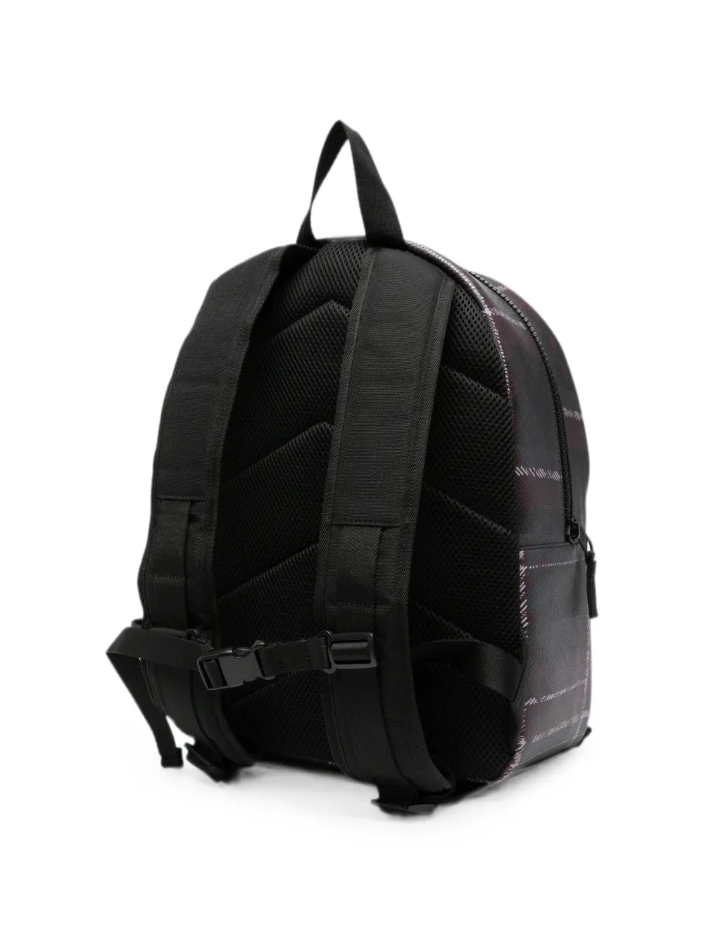 Emporio Armani Kids Geruite rugzak met logo-patch Paars