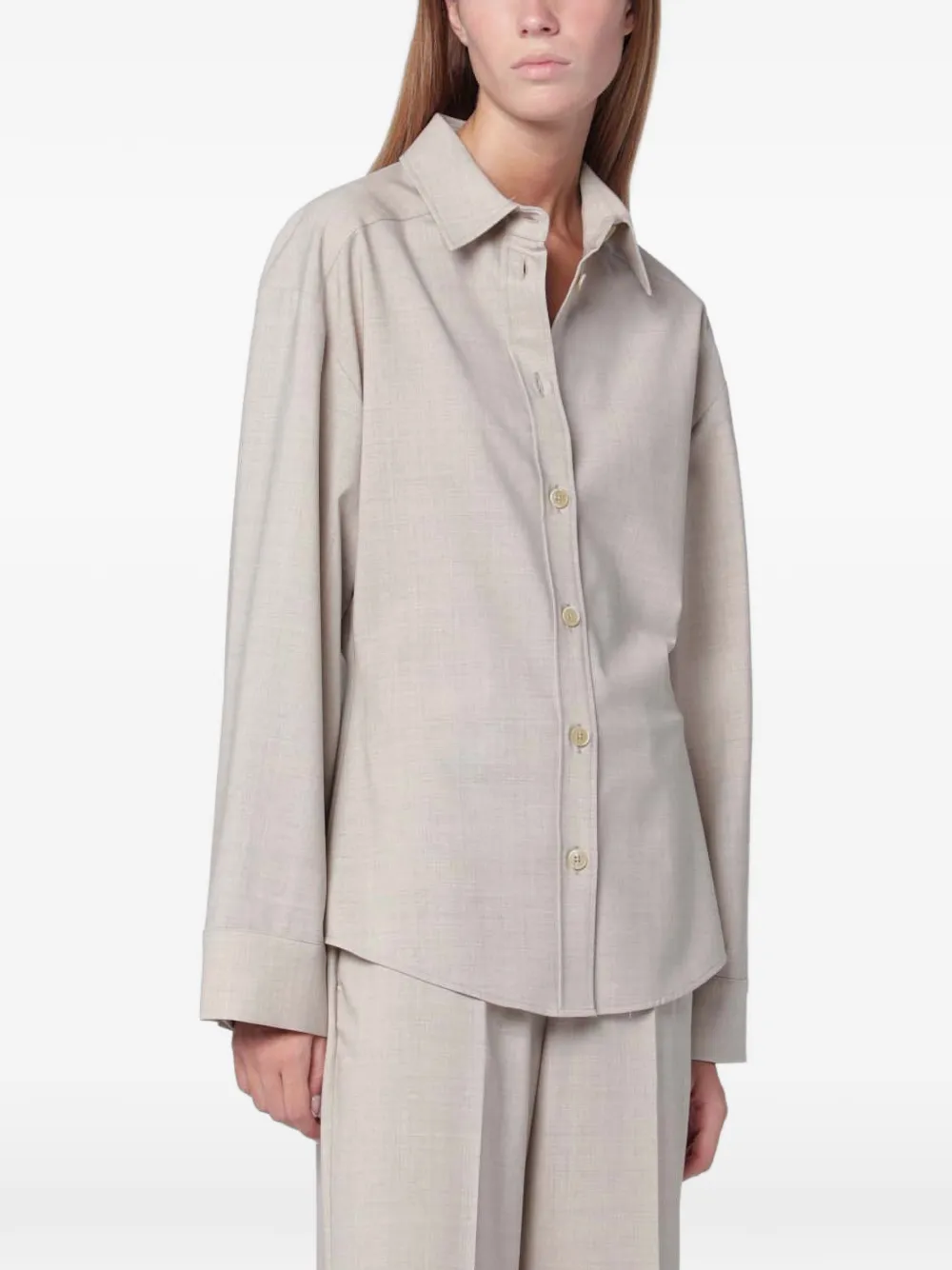 P.A.R.O.S.H. long-sleeve button-down shirt - Toni neutri