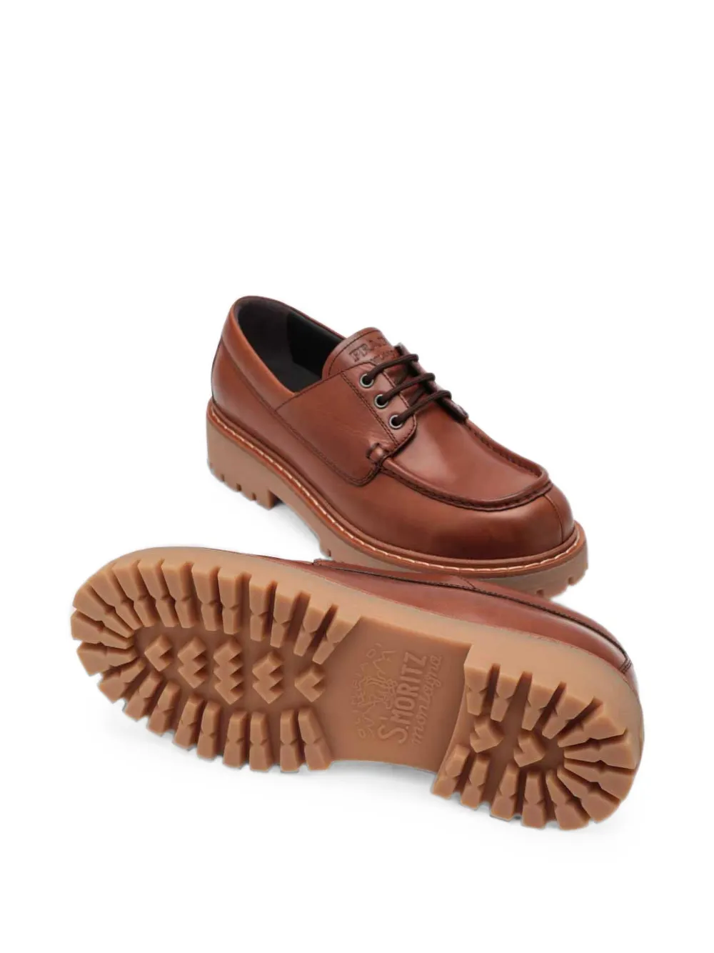 Prada leather lug-sole derby shoes Bruin