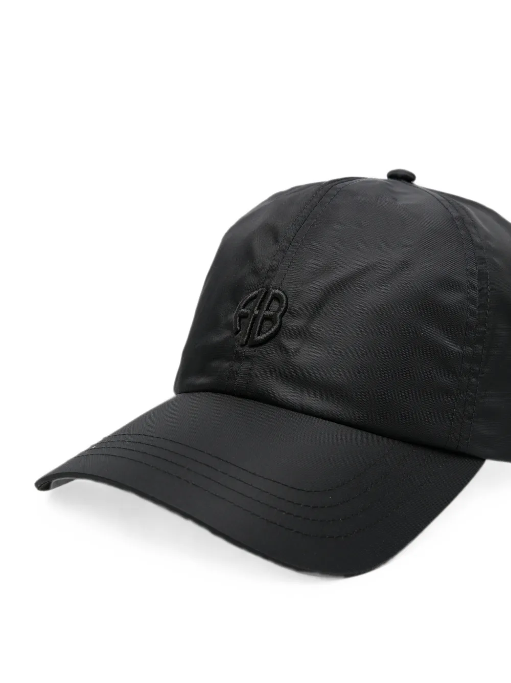 ANINE BING Jeremy honkbalpet met geborduurd monogram Zwart