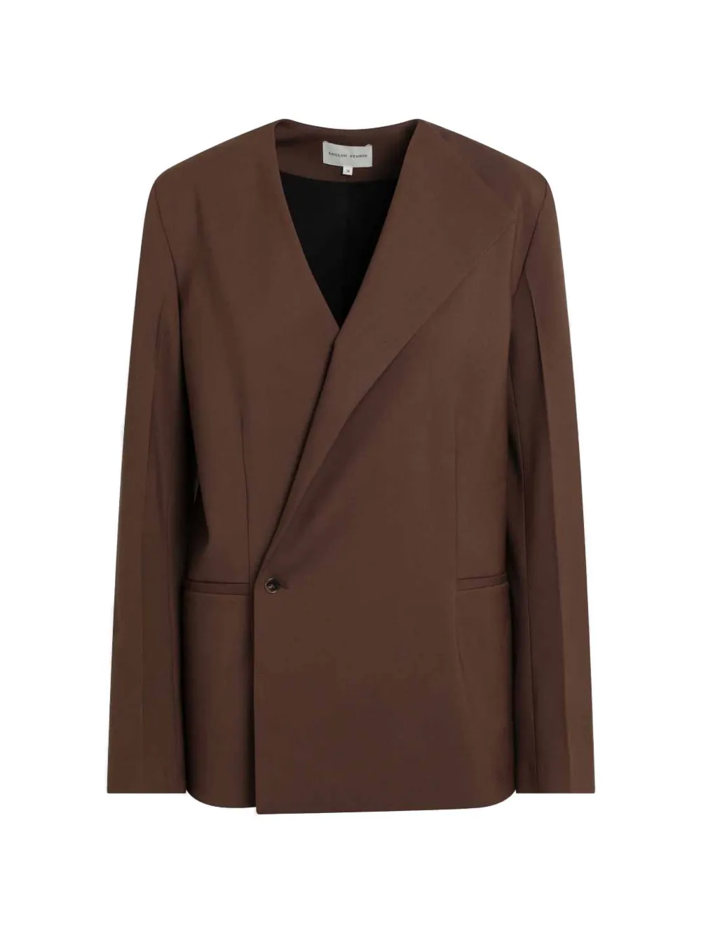 LouLou de Saison double-breasted collarless jacket - Marrone