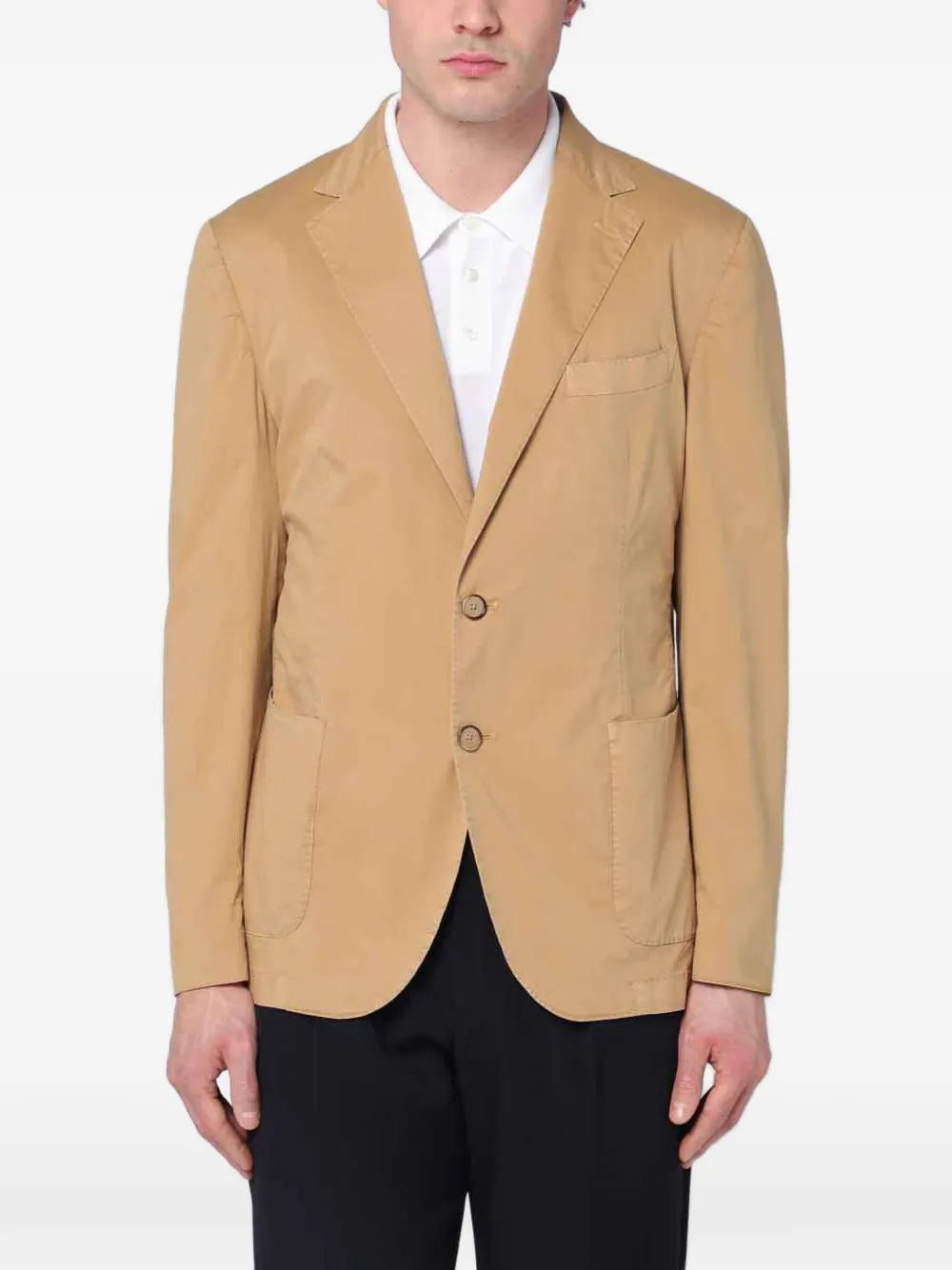 Biagio Santaniello single-breasted notched-lapels blazer - Toni neutri