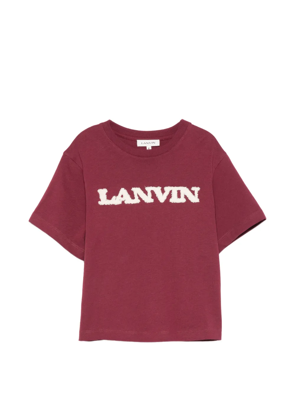 Lanvin Enfant logo-patch T-shirt - Rosso