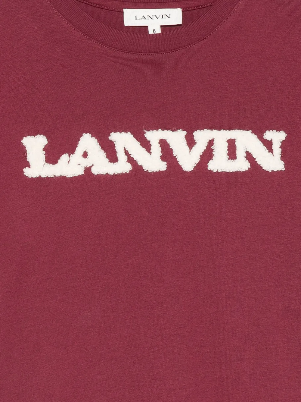 Lanvin Enfant T-shirt met logopatch Rood
