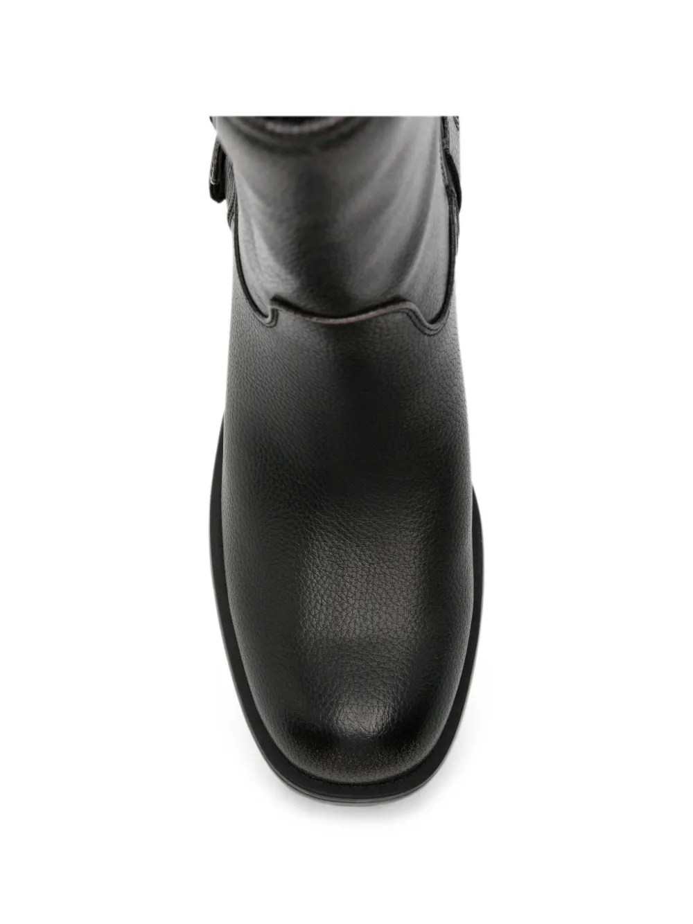GUESS USA buckle-detail leather boots Zwart