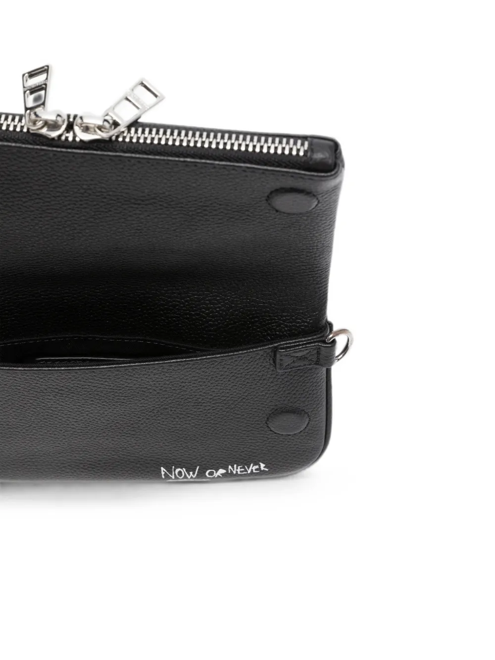 Zadig&Voltaire Rock clutch met graffiti-print Zwart