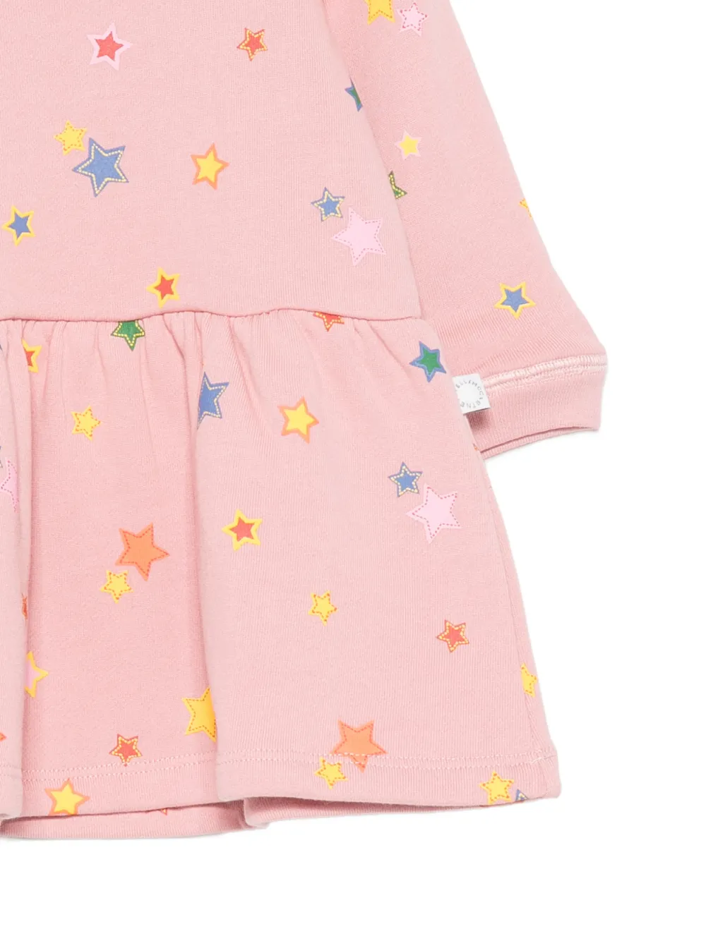 Stella McCartney Kids Jurk met lange mouwen en sterrenprint Roze