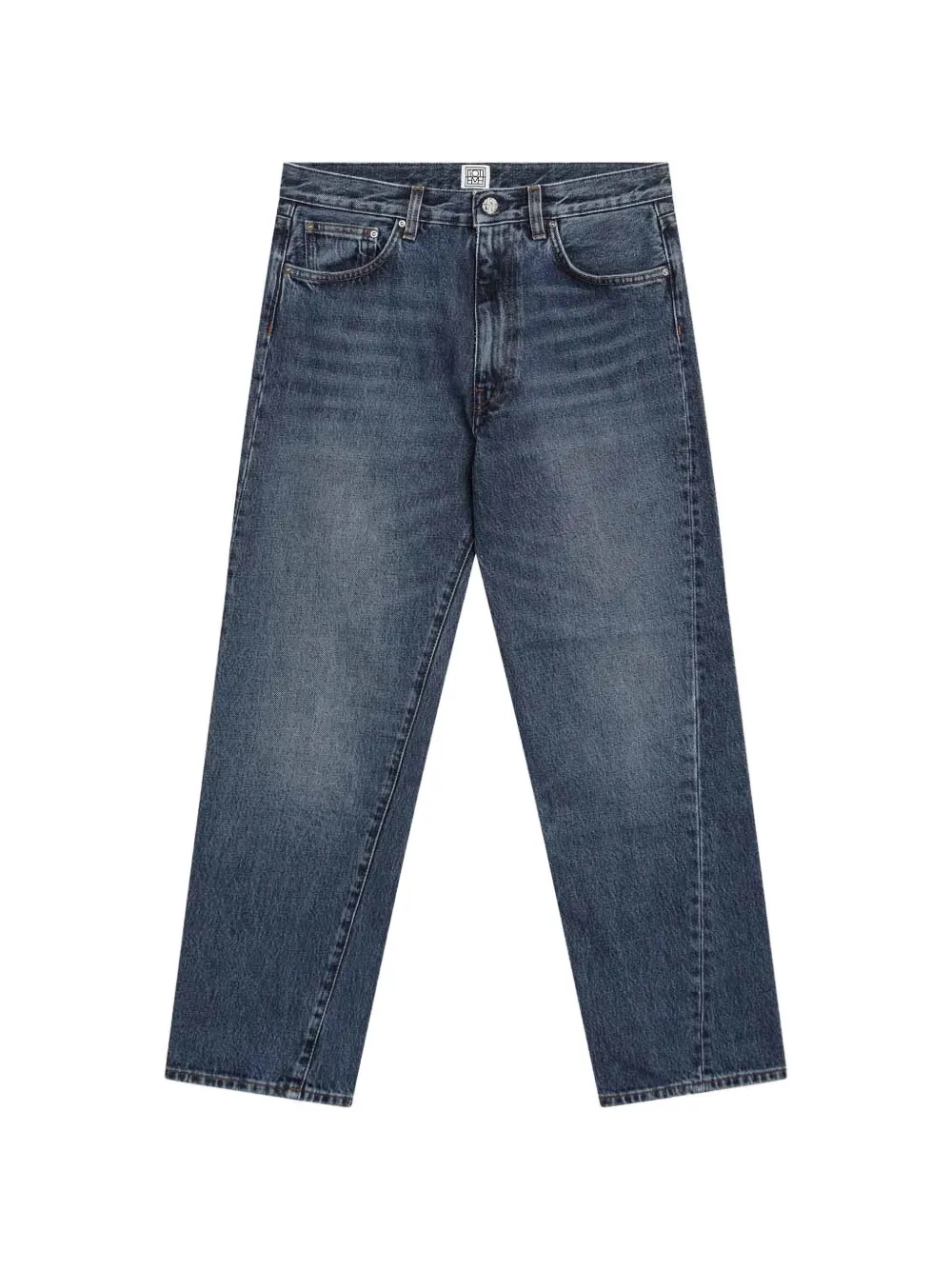 TOTEME washed-effect straight-leg jeans - Blu