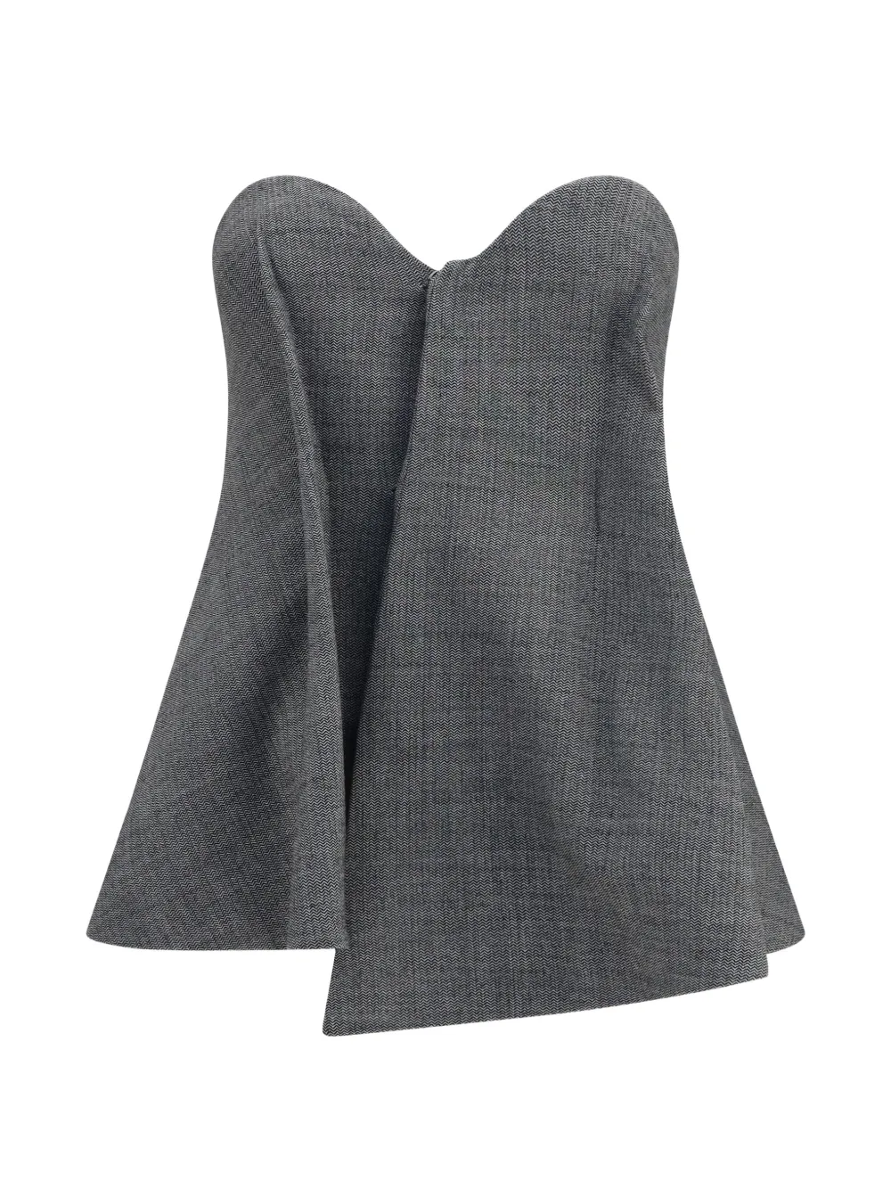 Magda Butrym Asymmetrical Sweetheart-neck Corset In Gray