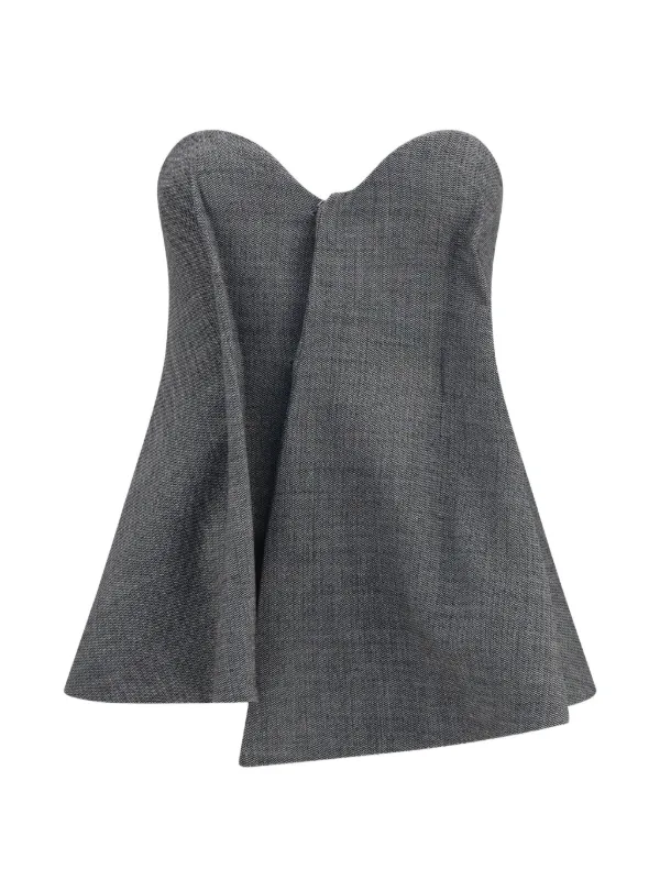 Magda Butrym Asymmetrical Sweetheart-neck Corset in Grey