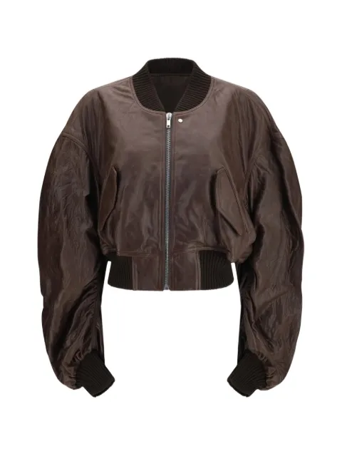 Rick Owens cropped leather jacket