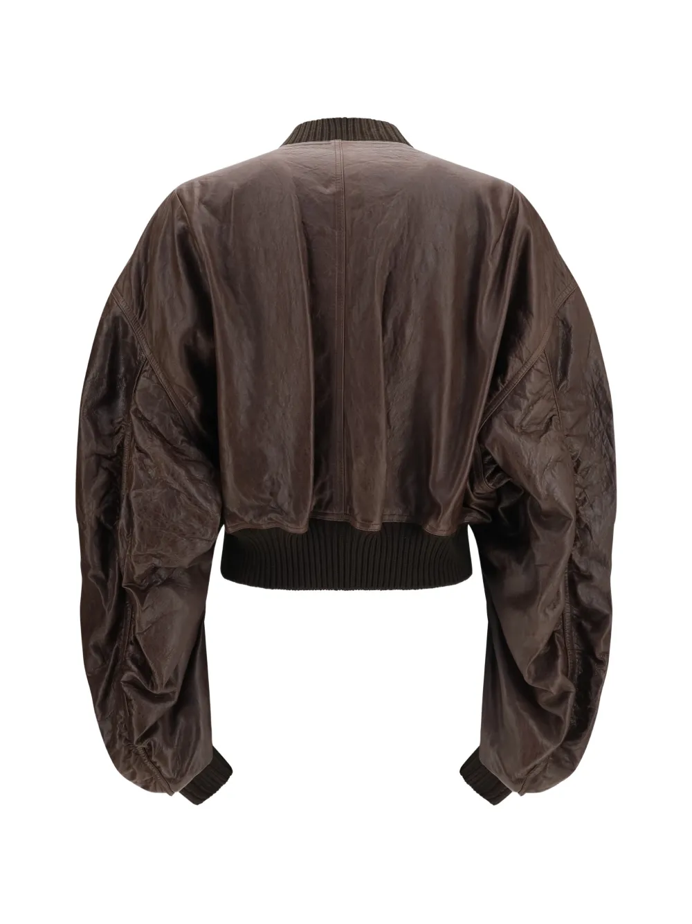 Rick Owens Leren jack Bruin