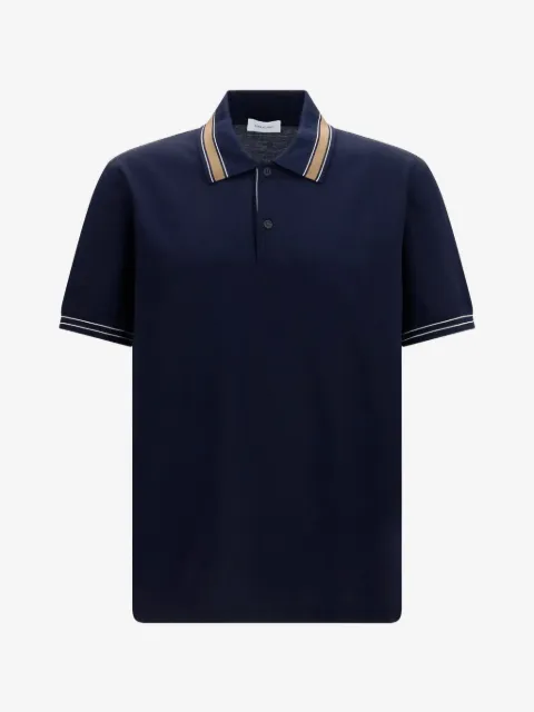 Ferragamo short-sleeve tipped-trim polo shirt