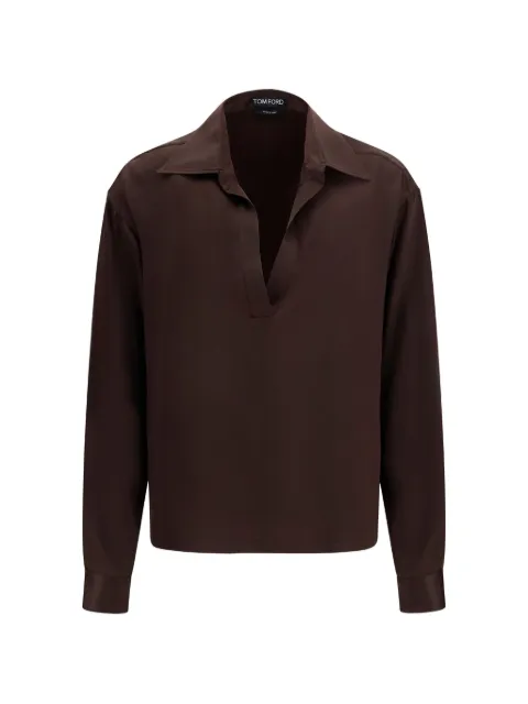 TOM FORD silk long-sleeve top