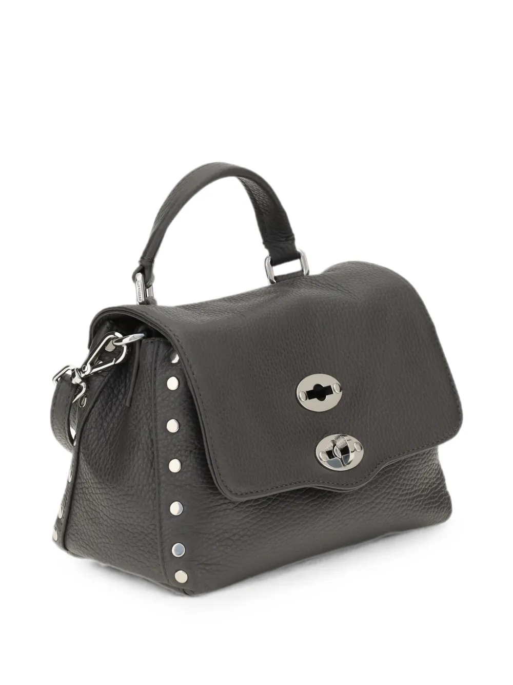 Zanellato Postina Daily leren shopper met studs Grijs