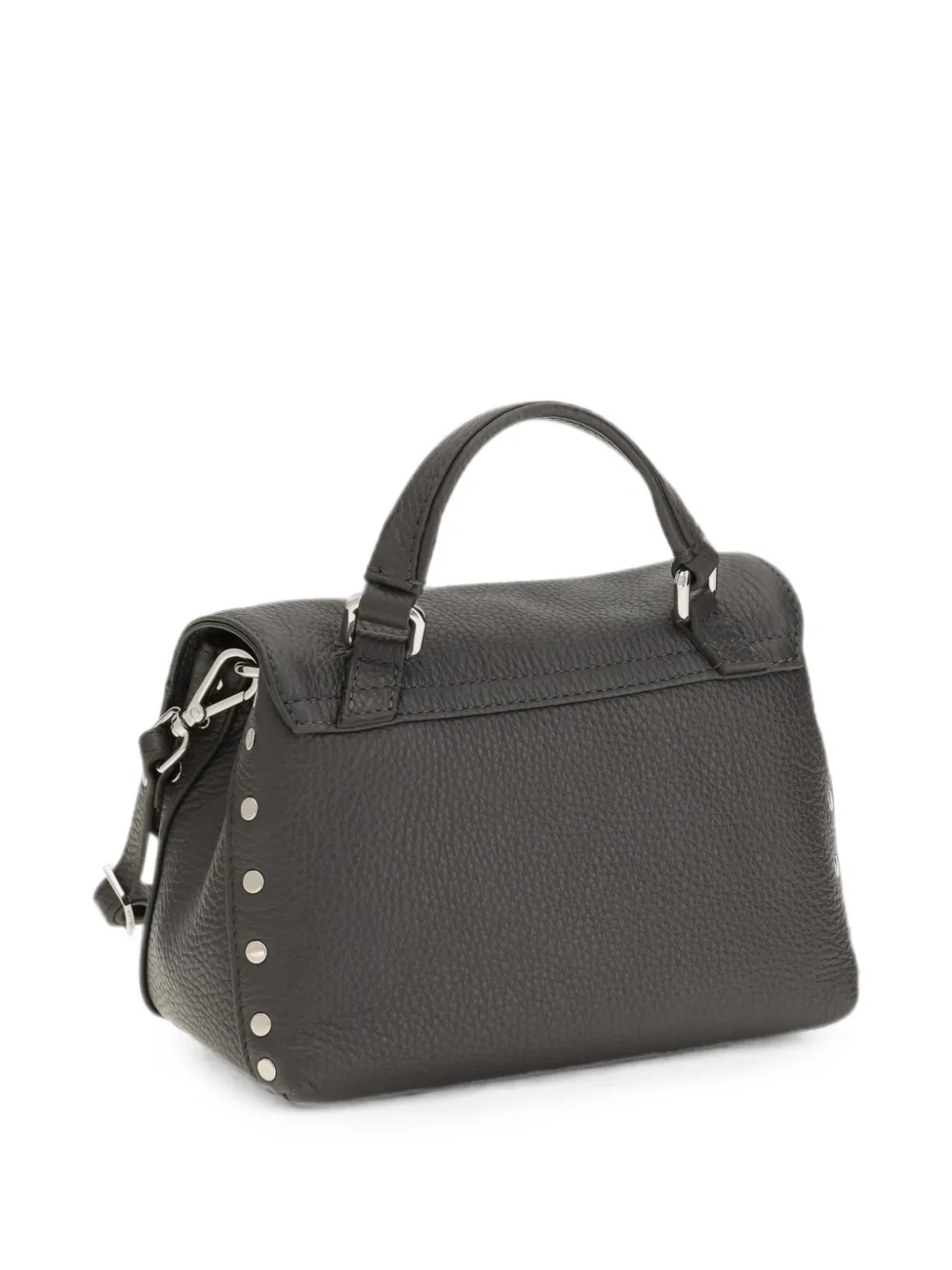 Zanellato Postina Daily leren shopper met studs Grijs
