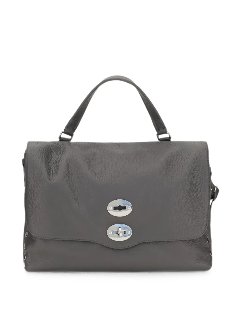 Zanellato medium Postina Daily studded leather tote bag - Grey