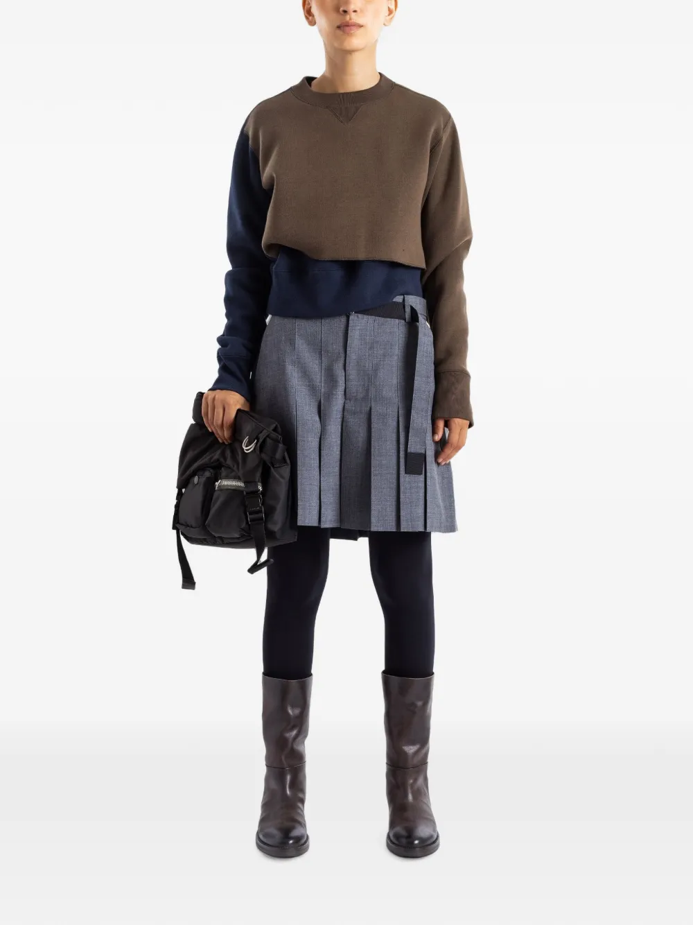 sacai Gelaagde sweater Bruin