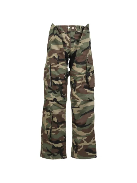 SRVC Studio Mecha camouflage-print cut-out cargo pants