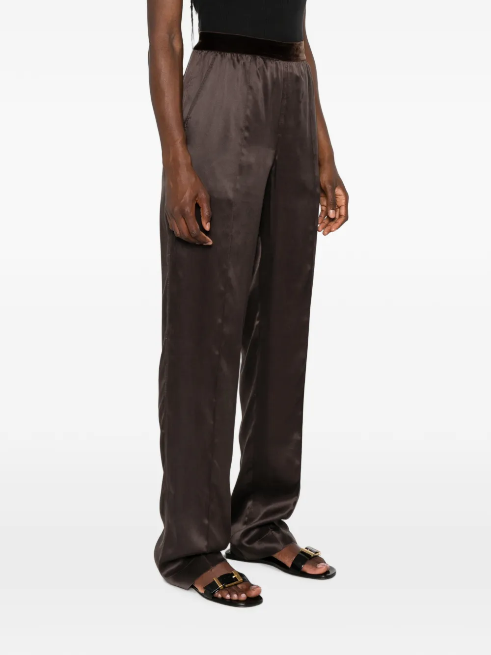 TOM FORD Peach-Feel zijden satijnen pyjamabroek Bruin