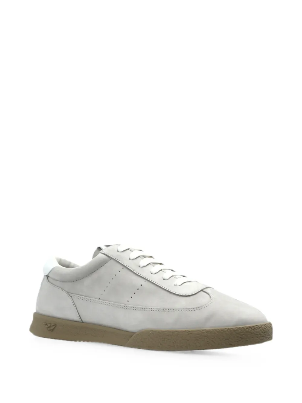 Emporio Armani suede leather sneakers Grijs