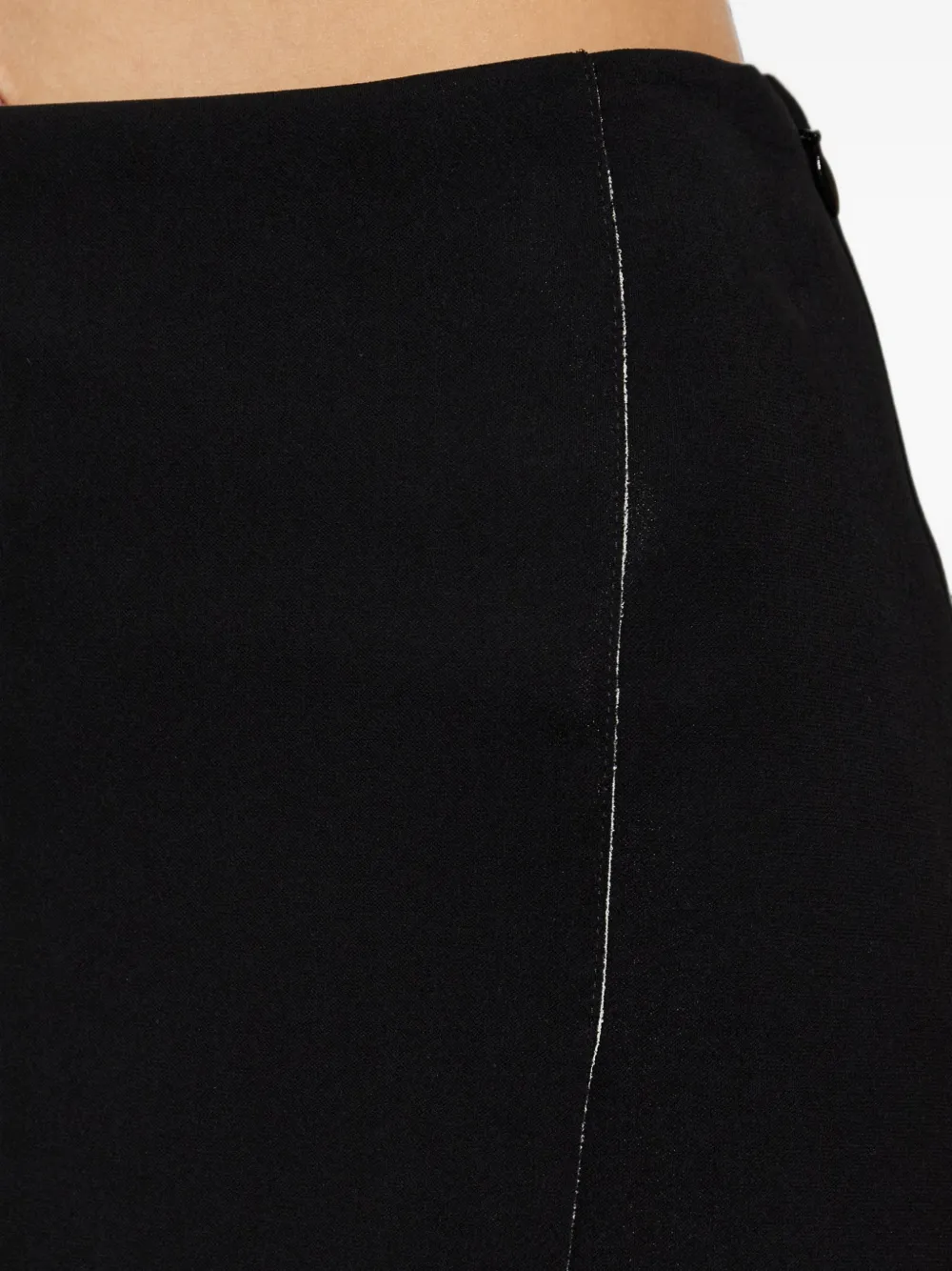 Jil Sander Midi-rok met gerafelde zoom Zwart