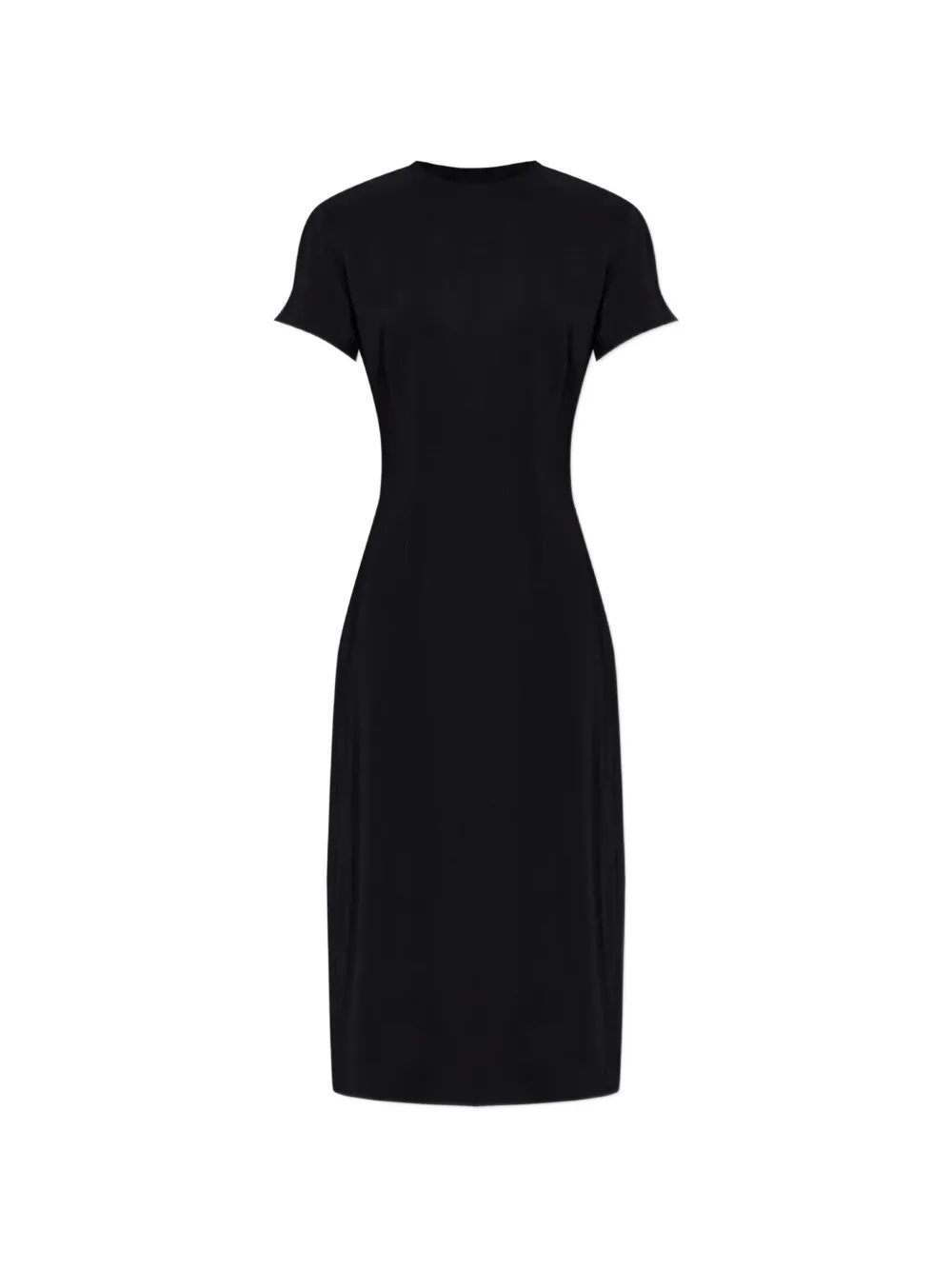 Jil Sander Cady short-sleeve zip-fastening midi dress - Nero