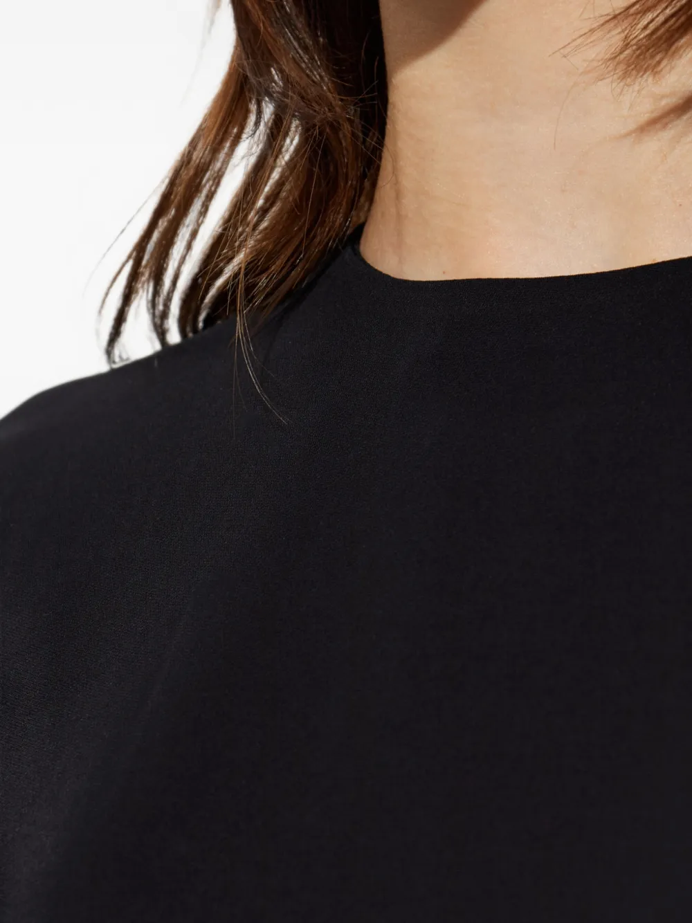 Jil Sander Cady midi-jurk met korte mouwen en ritssluiting Zwart