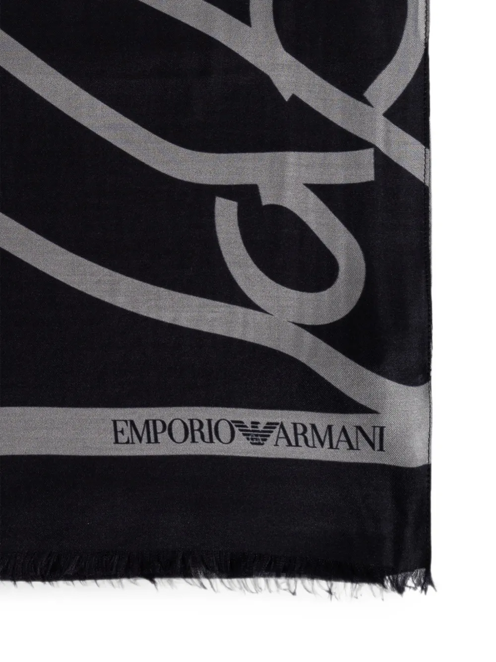 Emporio Armani Sjaal met logoprint Zwart