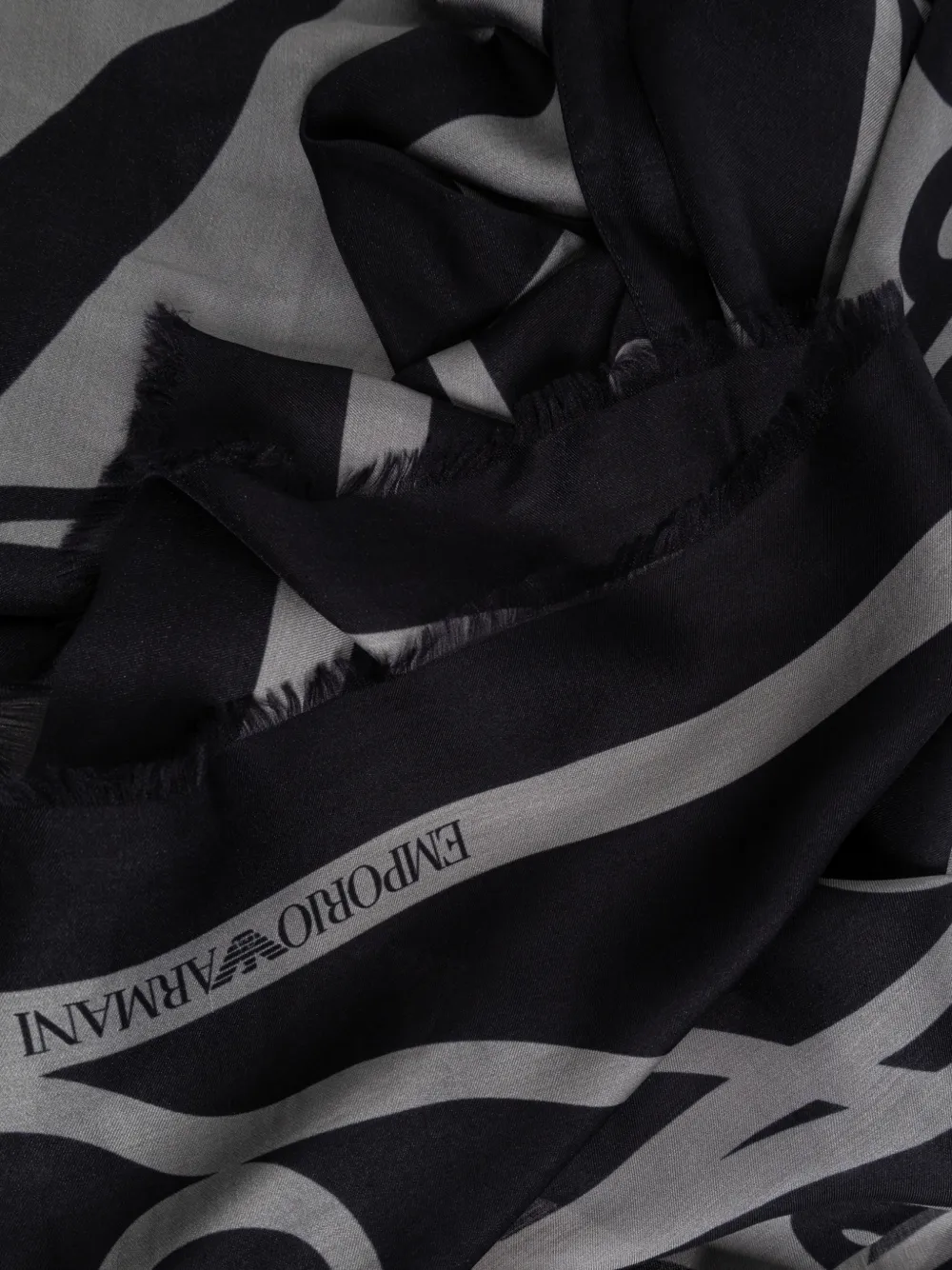 Emporio Armani Sjaal met logoprint Zwart
