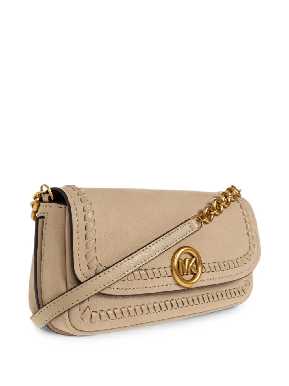 Michael Kors Nolita leren mini-schoudertas Beige