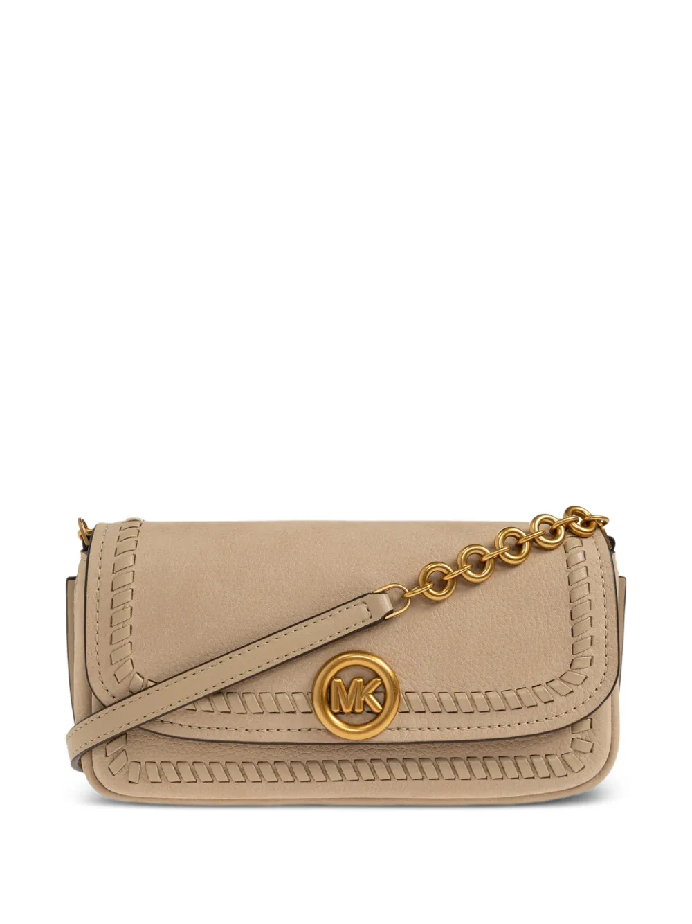 Michael Kors Nolita leren mini-schoudertas Beige