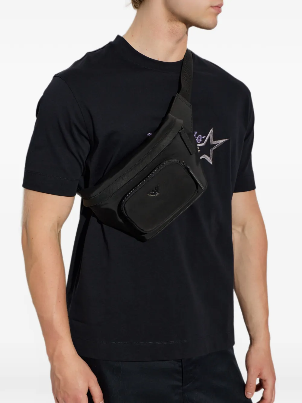 Emporio Armani Heuptas met logoplakkaat Zwart